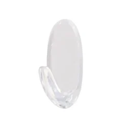 SET 3PZ GANCI APPENDINI ADESIVI TRASPARENTI PARETE CASA ATTACCAPANNI OVALI 87014