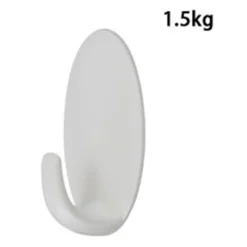 SET 2PZ GANCI APPENDINI ADESIVI PARETE CASA CUCINA BAGNO ATTACCAPANNI OVALI 59676