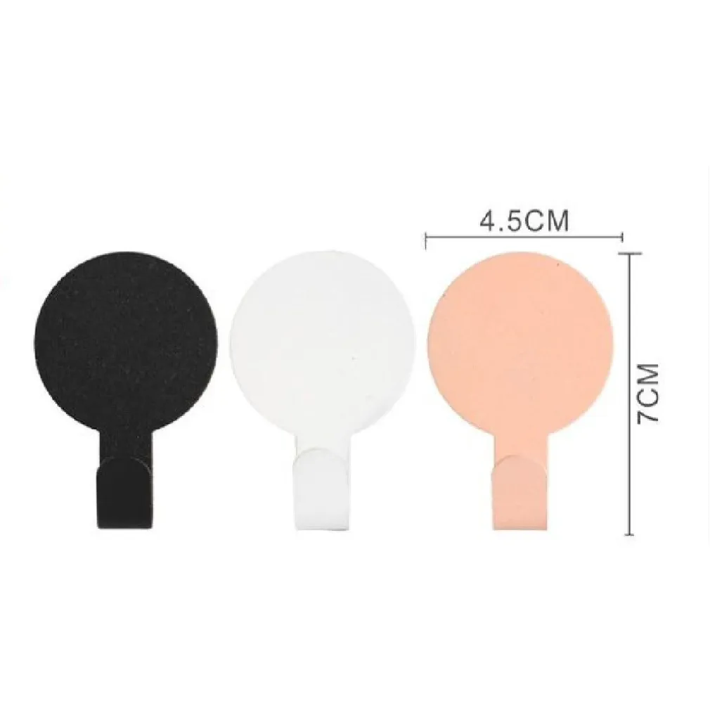 SET 2PZ GANCI APPENDINI AUTOADESIVI TONDO PARETE CASA CUCINA BAGNO 4,5X7CM 55921