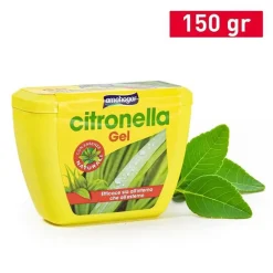 SET 12PZ GEL OVALE ALLA CITRONELLA 150GR PROTEZIONE INSETTI PER INTERNI ESTERNI 0176877
