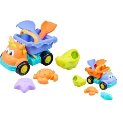 SET 6PZ GIOCHI MARE SPIAGGIA SABBIA CAMION ANIMALE PER BAMBINI 2 COLORI 6558017
