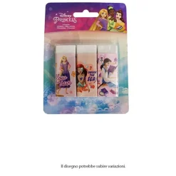 SET 3PZ GOMME PER CANCELLARE PRINCIPESSE CANCELLERIA PER SCUOLA REGALO FESTA BAMBINE 961082