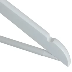 SET 20PZ GRUCCE IN LEGNO BIANCO BARRA PORTAPANTALONI ANTISCIVOLO GANCIO RUOTANTE