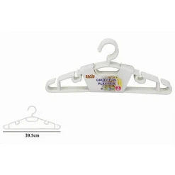 SET 5PZ GRUCCE STAMPELLE APPENDIABITO IN PLASTICA VESTITI PANTALONI BIANCO 79319