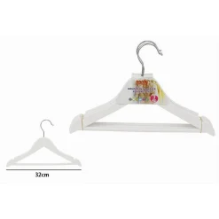 SET 3PZ GRUCCE STAMPELLE APPENDIABITI VESTITI PANTALONI PER BAMBINI BIANCO 79313