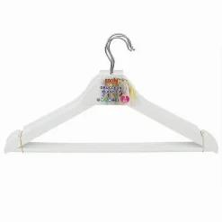 SET 3PZ GRUCCE STAMPELLE IN PLASTICA APPENDIABITI VESTITI PANTALONI BIANCO 79314