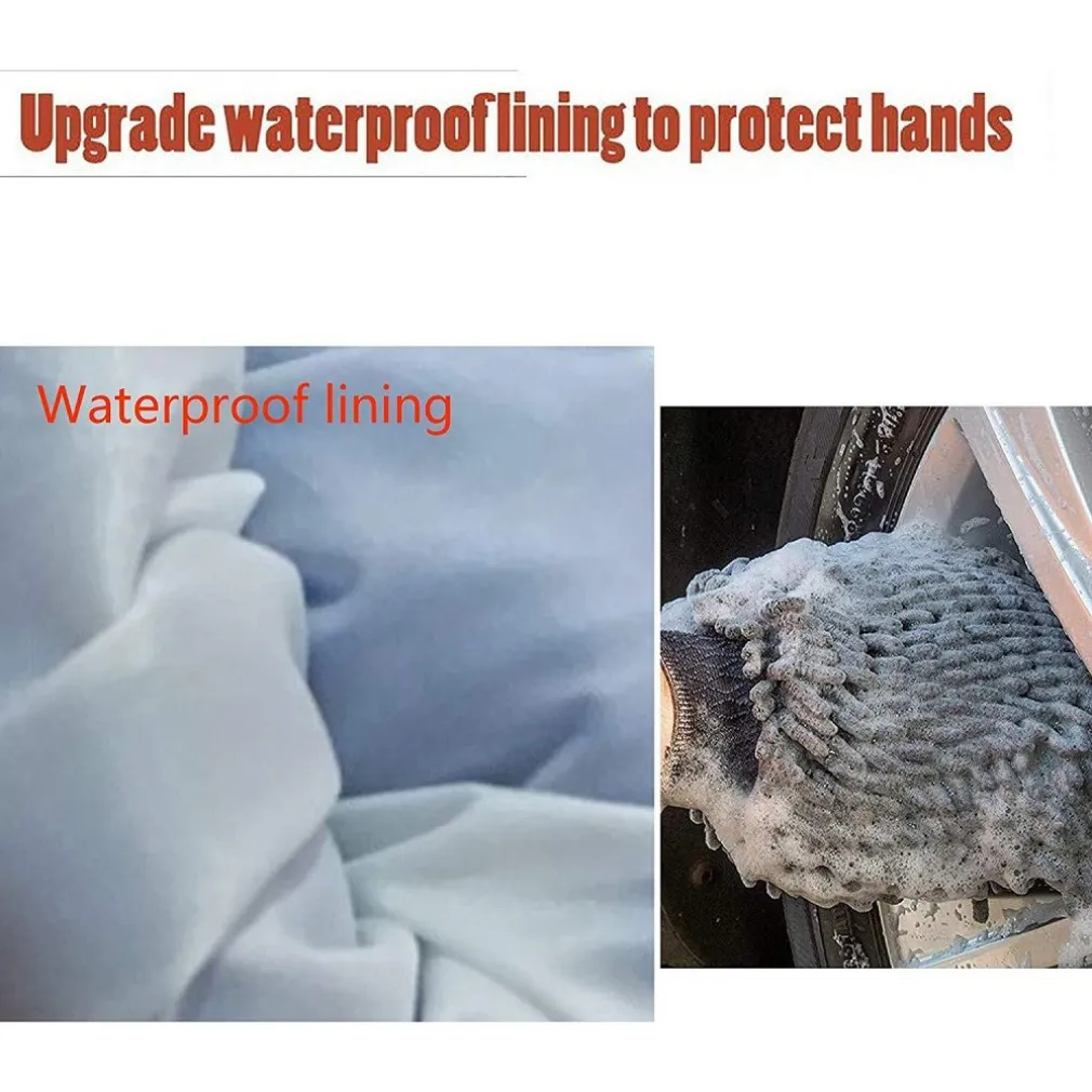 SET 2PZ GUANTO LAVAGGIO CINIGLIA IN MICROFIBRA LAVARE GUANTI PANNO PULIZIA AUTO