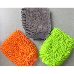 SET 2PZ GUANTO LAVAGGIO CINIGLIA IN MICROFIBRA LAVARE GUANTI PANNO PULIZIA AUTO