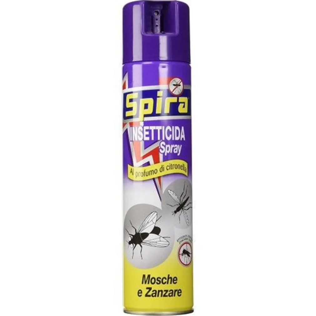 SET 12PZ INSETTICIDA SPRAY PROFUMATO ALLA CITRONELLA PER MOSCHE ZANZARE 400ML 228282