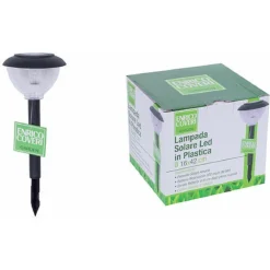 SET 6PZ LAMPADA SOLARE LED TONDA GIARDINO PICCHETTI IN PLASTICA Ø16X42CM 5109003