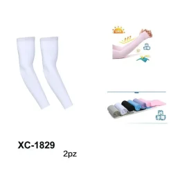 SET 2PZ MANICA BRACCIO MANICOTTI CICLISMO PROTEZIONE SOLARE XC-1829 BICI PESCA GOLF
