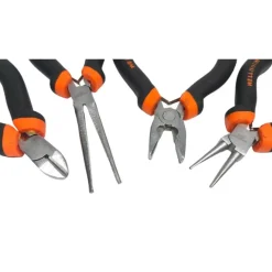 SET 4PZ MINI PINZA PER FABRO ELETTRICISTA 115 MM ACCIAIO ERGONOMICA BRICOLAGE