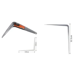 SET 2PZ REGGIMENSOLA SUPPORTO STAFFA TRIANGOLO MENSOLA METALLO 12.5CM GRIGIO 91261