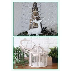 SET 3PZ RETE METALLICA ZINCATA MAGLIA ESAGONALE 0.5X3MT RECINZIONE PROTEZIONE 020253