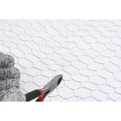 SET 3PZ RETE METALLICA ZINCATA MAGLIA ESAGONALE 0.5X3MT RECINZIONE PROTEZIONE 020253