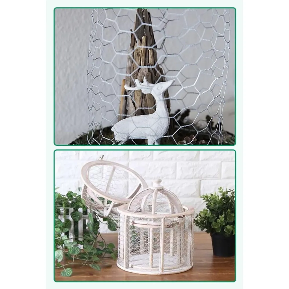 SET 3PZ RETE METALLICA ZINCATA MAGLIA ESAGONALE 1X3MT RECINZIONE PROTEZIONE 223119