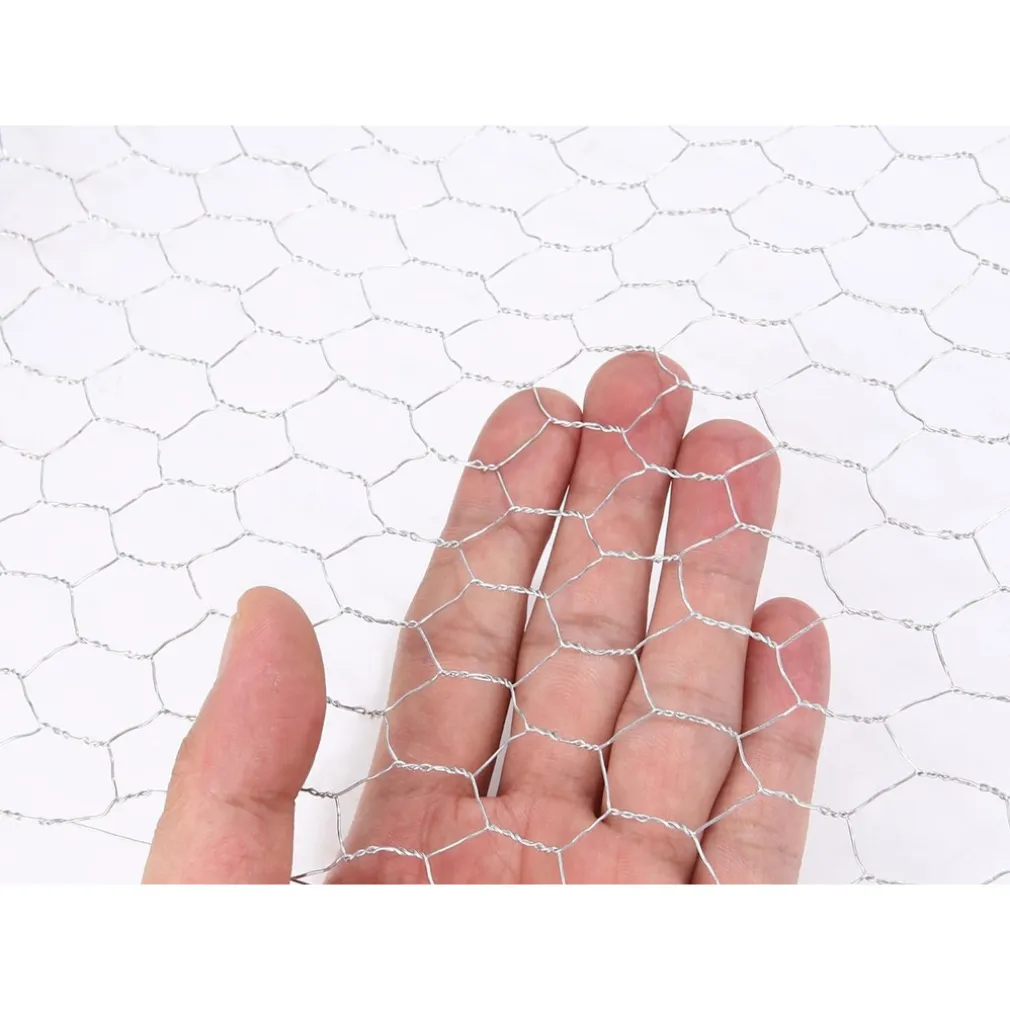 SET 3PZ RETE METALLICA ZINCATA MAGLIA ESAGONALE 1X3MT RECINZIONE PROTEZIONE 223119