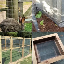 SET 3PZ RETE METALLICA ZINCATA 1X3MT RECINZIONE PROTEZIONE ALBERI GIARDINO ANIMALI 020249