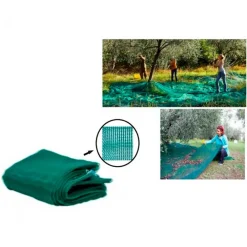 SET 3PZ RETE PER RACCOLTA OLIVE FRUTTA PIANTAGIONI RESISTENTE DUREVOLE 3X8MT VERDE 222270