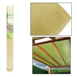 SET 2PZ ROTOLO RETE OMBREGGIANTE BEIGE FITTA 2X5MT PROTEZIONE GIARDINI TERRAZZE 017070