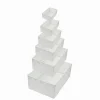 SET 6PZ SCATOLA IN TESSUTO ORGANIZER ARMADIO SCAFFALI PORTA OGGETTI BIANCO 79067