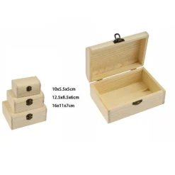 SET 3PZ SCATOLE IN LEGNO DECOUPAGE PORTAGIOIE MATRIOSKA COFANETTO 74014A LY-3078