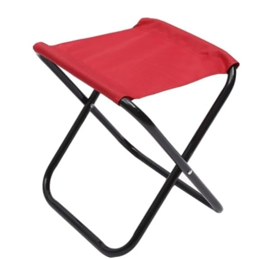 SET 6PZ SGABELLO CAMPING PESCA MINI SEDIA SPIAGGIA PIEGHEVOLE IN METALLO TESSUTO 020227