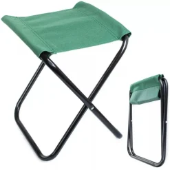 SET 6PZ SGABELLO CAMPING PESCA MINI SEDIA SPIAGGIA PIEGHEVOLE IN METALLO TESSUTO 020227