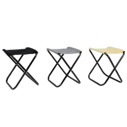 SET 3PZ SGABELLO PIEGHEVOLE IN METALLO TESSUTO PER CAMPEGGIO PESCA SPIAGGIA MARE 020228