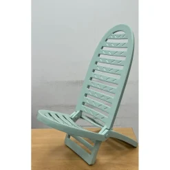 SET 2PZ SPIAGGINA PIEGHEVOLE VERDE ACQUAMARINA IN PLASTICA 40X40X86CM MARE PISCINA 023510