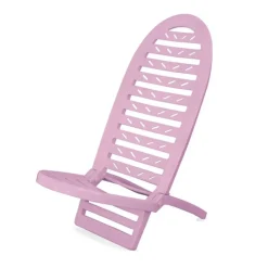 SET 2PZ SPIAGGINA PIEGHEVOLE ROSA CIPRIA IN PLASTICA 40X40X86CM MARE PISCINA 023509