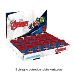 SET 24PZ TEMPERAMATITE IN LATTA QUADRATO DOPPIO FORO AVENGERS SCUOLA REGALI BAMBINI 961372