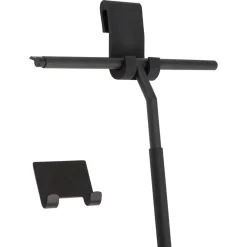 SET 3PZ TERGIVETRO PER DOCCIA GANCIO DOPPIO PER PORTA BOX APPENDINO ADESIVO NERO 87833