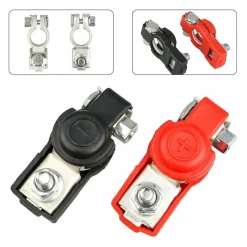 SET 2PZ TERMINALI BATTERIA FURGONE COPPIA CLIP PER AUTO RICAMBI MORSETTI XC-1075