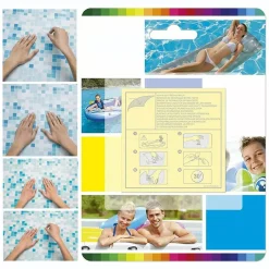 SET 10PZ TOPPA TOPPE DI RIPARAZIONE STRONG PER PISCINE MATERASSI GONFIABILI 62068