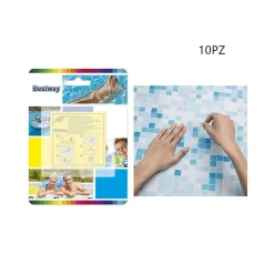 SET 10PZ TOPPA TOPPE DI RIPARAZIONE STRONG PER PISCINE MATERASSI GONFIABILI 62068