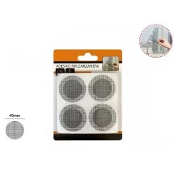 SET 8PZ TOPPE NASTRO ADESIVO ZANZARIERE 40MM RIPARAZIONE SCHERMO ZANZARIERA RETE