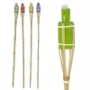 SET 12PZ TORCIA IN BAMBÙ 120CM COLORATE GIARDINO VIALETTI DECORAZIONE ESTERNA 016946