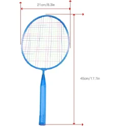 SET RACCHETTA BADMINTON PALLA LEGHE NYLON PER BAMBINI GIOCATTOLI ALL'APERTO BLU