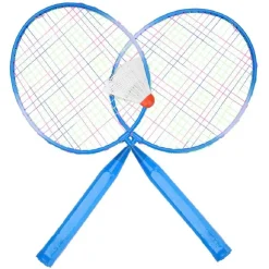 SET RACCHETTA BADMINTON PALLA LEGHE NYLON PER BAMBINI GIOCATTOLI ALL'APERTO BLU