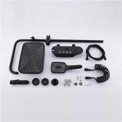 SET SALISCENDI COLONNA DOCCIA BAGNO RUBINETTO SOFFIONE DOCCETTA BIDET NERO 87344