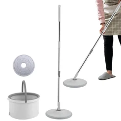 SET SCOPA SECCHIO IGIENICO MANI LIBERE SISTEMA PULIZIA PAVIMENTI CAPACITÀ 2,5 LT