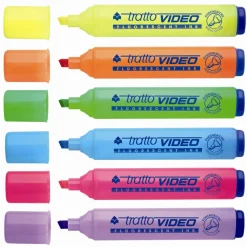 SET SCUOLA TRATTO 20 PEZZI EVIDENZIATORE EVIDENZIATORI COLORATI FLUORESCENTI