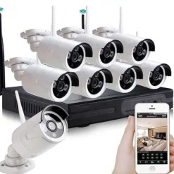 SET SISTEMA DI REGISTRAZIONE SORVEGLIANZA CCTV INTEGRATO 8 TELECAMERE 4K Q-S8PRO