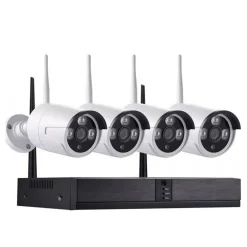 SET SISTEMA DI SORVEGLIANZA REGISTRAZIONE 4K HD TELECAMERA 4 CANALI CCTV Q-S4PRO