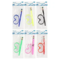 SET SUB MASCHERA 16X10CM CON BOCCAGLIO COLORATO NUOTO MARE ESTATE PISCINA 605415