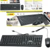SET TASTIERA MOUSE CABLATI CAVO USB Q-KP500 LINGUA INGLESE USA PER UFFICIO CASA