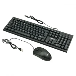 SET TASTIERA MOUSE PER GIOCO CABLATI LINGUA INGLESE USA DESIGN ERGONOMICO Q-K20