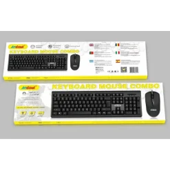 SET TASTIERA MOUSE PER GIOCO CABLATI LINGUA INGLESE USA DESIGN ERGONOMICO Q-K20