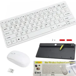 SET TASTIERA MOUSE WIRELESS 3.4GHZ BLUETOOTH INGLESE AMERICANO PER UFFICIO Q-903